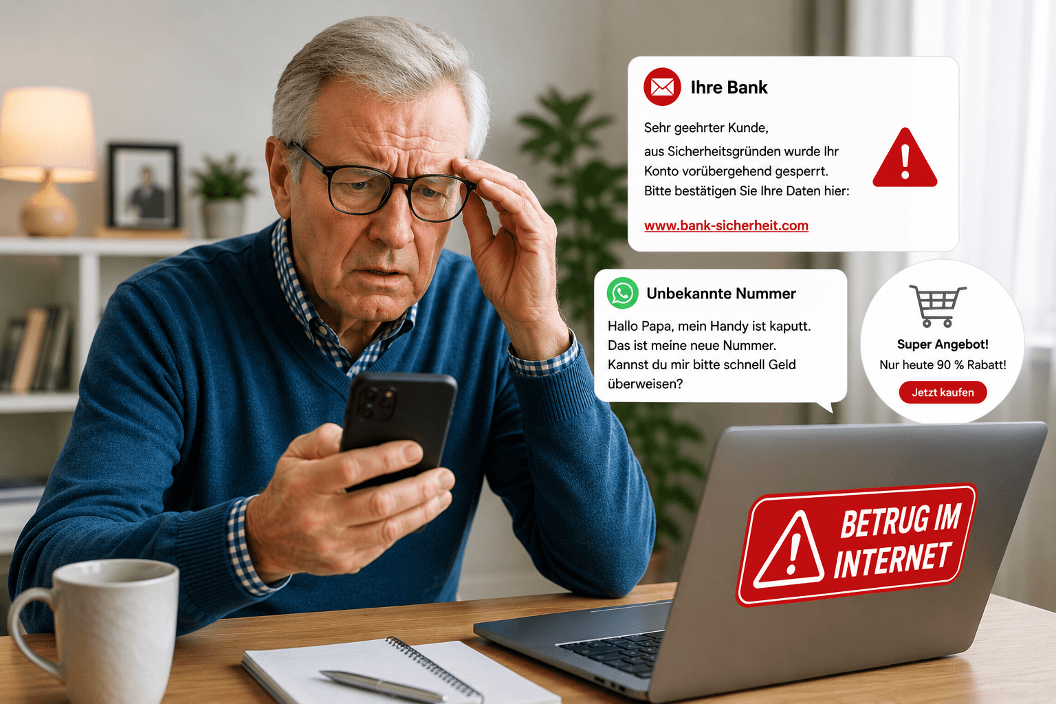 Betrugsmaschen im Internet erkennen - Digital ab 60