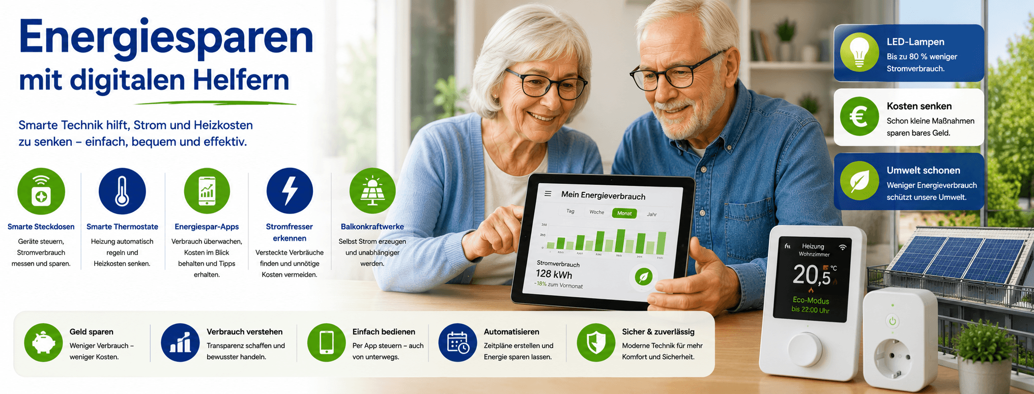 Energiesparen mit digitalen Helfern für Senioren