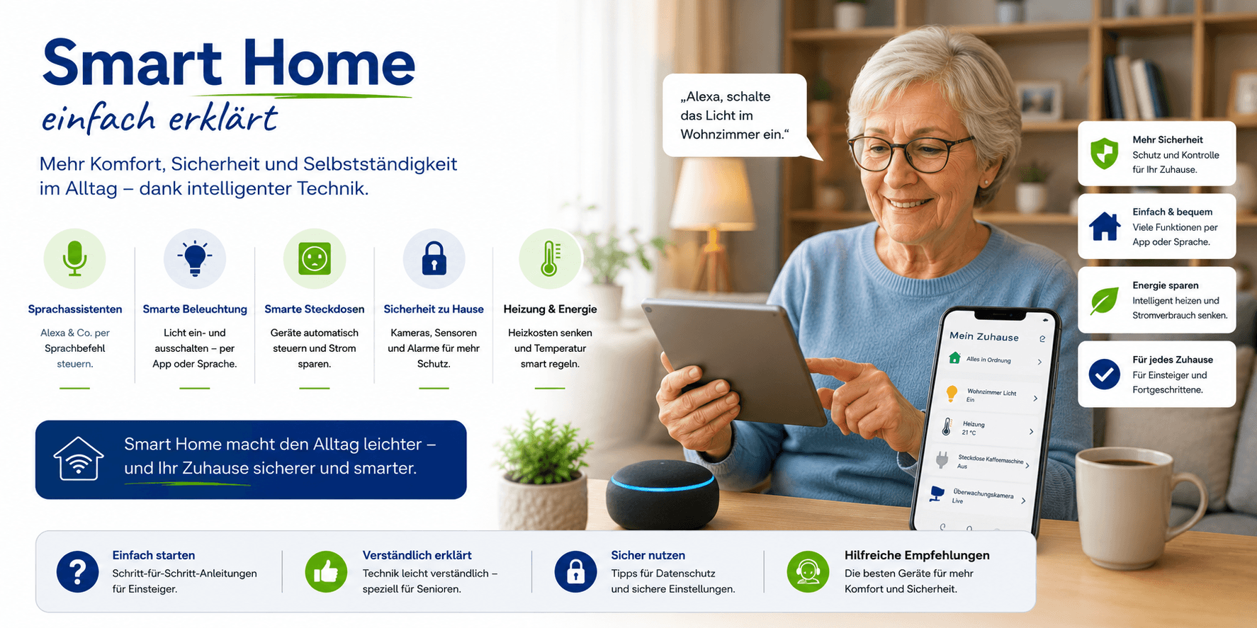 Smart Home für Senioren einfach erklärt
