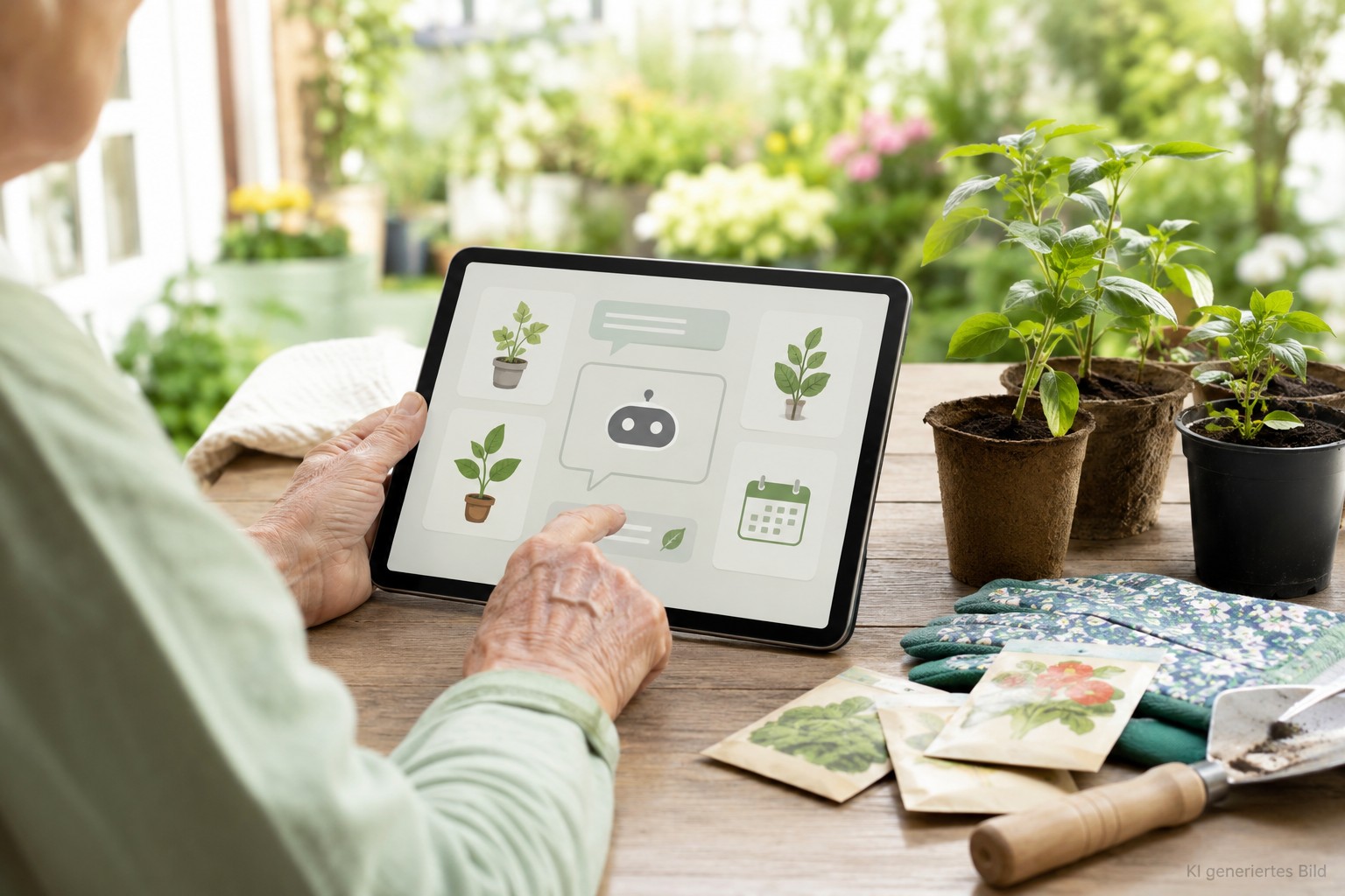 &Auml;ltere H&auml;nde nutzen ChatGPT f&uuml;r Gartenplanung